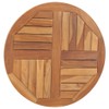 vidaXL Solid Teak Wood Round Table Top - 27.6" Diameter