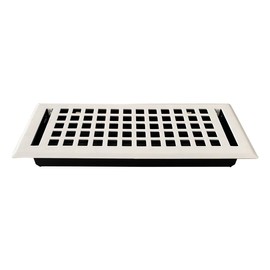 Empire Register Co, Vent Cover - 4x12 inch, Square Design, White Finish, Heavy Duty Floor Vent Covers, Metal Damper Attached. Vent Covers for Home Floor only.