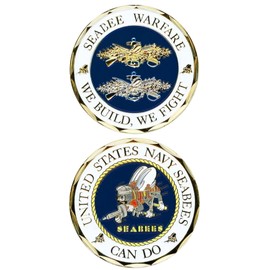 United States Seabee Warfare Challenge Coin