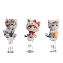 STEFUEWILL17 Bobble Head - Nodding Kitty for Car Dashboard, Kitty Wedding Car Decorations Bobblehead Figures, Bobble Heads Gifts, Cat Lover Gift, Home Decoration, Cute Cat Gift