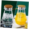 Sosoport 1Pc Capacity Glass Water Pitcher with Lid Practical Cold