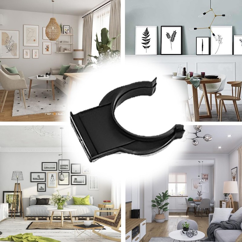MEXRUMI Pack of 20 Kitchen Skirting Board Clips, Kickboard Brackets,