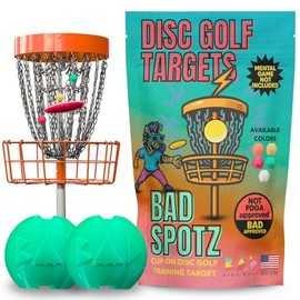 Disc Golf Putting Target for Training Improved Putt Accuracy | Makes a Great Disc Golf Accessory and Easily Clips onto Basket Chains | Green, 2PK