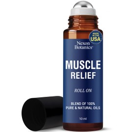 Muscle Relief Essential Oil Roll-On 10 ml - Pure Natural Blend for Sore Muscles, Aches & Recovery - Easy Roller for Athletes & Active Lifestyles - Nexon Botanics