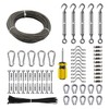 RiaYer 165FT Outdoor String Light Hanging Kit, 1/16" Vinyl-Coated 304