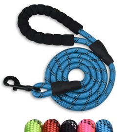 Slip Rope Dog Lead with Comfortable Padded Handle,1.5/2 m Reflective Dog Lead and Multi-Colour for Dogs, 1.2 cm (Blue, 150 * 1.2cm)