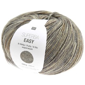 Rico Design Superba Easy Wool 8 Ply Grey