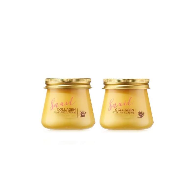 2PCS Snail Collagen Face Cream,Snail Collagen Face Rejuvenation Cream Moisturizer