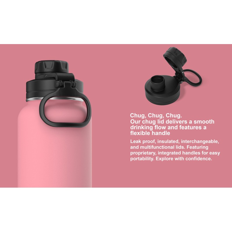 Hydrapeak Chug Lid with Flexible Handle - Fits All Wide
