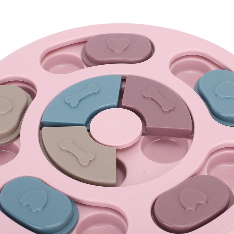 Pet Treat Puzzle Toy Interactive Prevent Slip Round Dog Slow