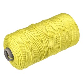 sourcing map Braid Mason's Cord Nylon Yellow 300 m / 328 Yard 1.5 mm for Horticulture Masonry