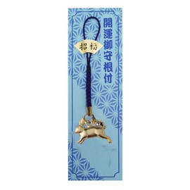 Daio Seisakusho Zodiac Amulet Strap, Lucky Charm, Gold, Die-Cast Rope Strap, Includes Mount, Made in Japan, Realistic Chinese Zodiac, 1 piece, Cast, Moonstone agate, no jewels moonstone
