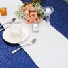 4 Pack Sequin Table Runner 14x80 Inch Wedding White Runner