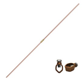 GOUNENGNAIL 8ft Ground Rod Kit - 5/8'' Bonded Electrical Copper Grounding with Bronze Clamp UL Listed,Great for Fence Lightning Strike Electrode Earthing Rod, Swimming Pool Rods, 5/8''x8' (4'+4' Kit)