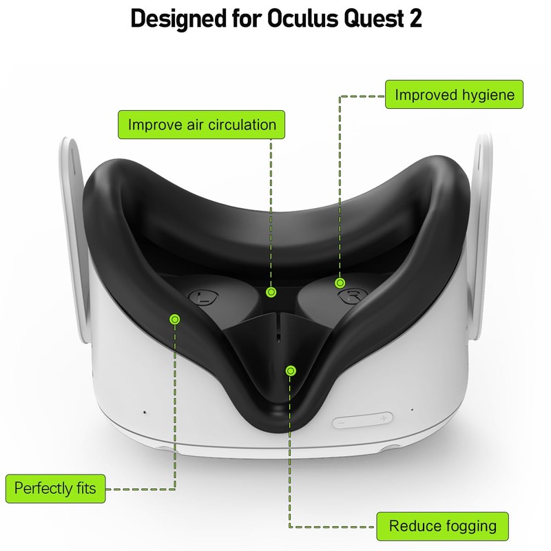 Silicone Cover for Oculus Quest 2 Face Pad with Lens