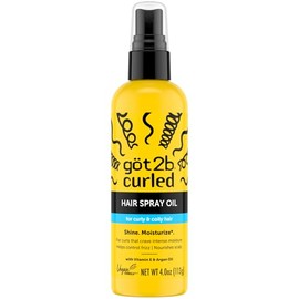 Got2b Aceite en spray para cabello rizado, 4 onzas, para tipos de rizo 3-4, cabello rizado y ensortijado, ayuda a controlar el encrespamiento y nutre 