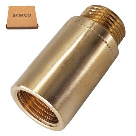 SKIR'CO (Pack of 4) Pipe Thread Extension 1/2 Inch Tap Extension Male and Female Thread Extension 40 mm Brass Pipe Fitting BSP