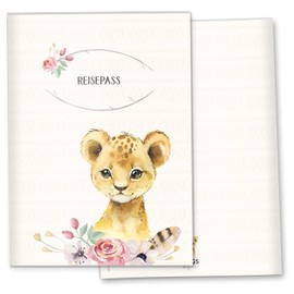Olgs Passport Holder Wilderness Plastic - ID Card Protector with Lions, Lion, Wilderness - Lion