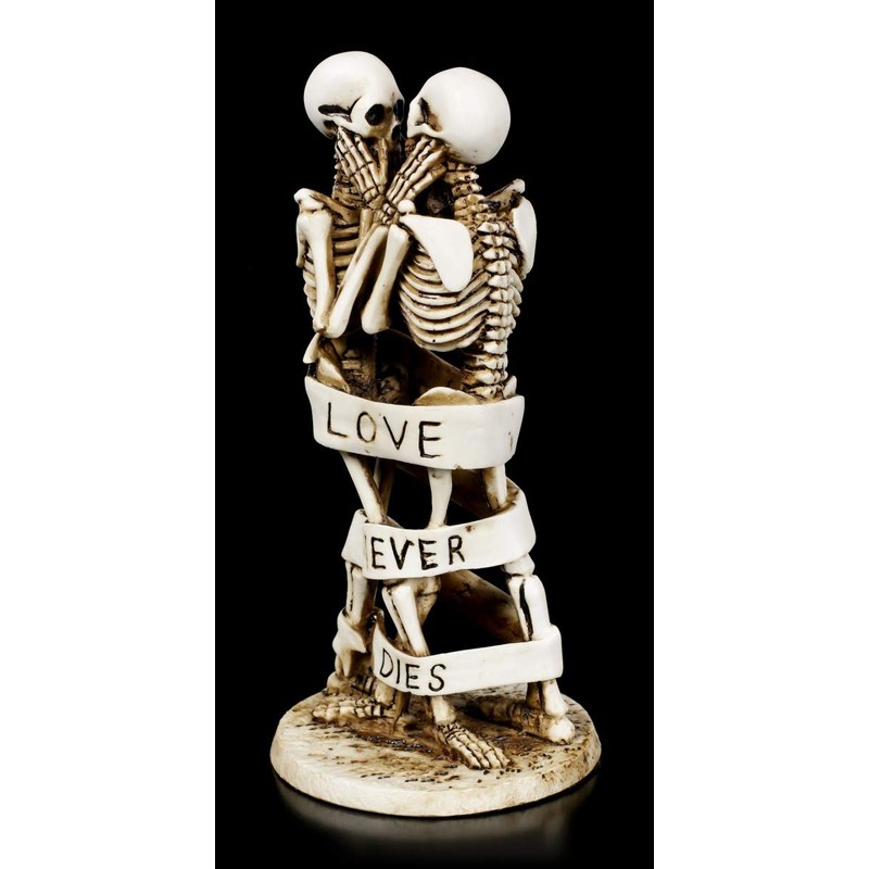 Skeleton Gothic Figures - Love Never Dies Banderole | Skeleton