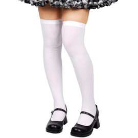 JOYBANK White Knee High Stockings Socks Cosplay
