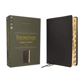 ESV, Thompson Chain-Reference Bible, Large Print, Leathersoft, Black, Red Letter, Thumb Indexed