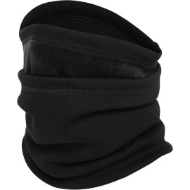 Unbranded Black Neck Gaiter Warmer Ski Scarf Windproof Mask - Thick Fleece Neck Warmer ...