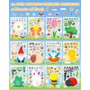 Aowplc Spring Make-a-Face Stickers for Kids 48 Sheets Mix 'n