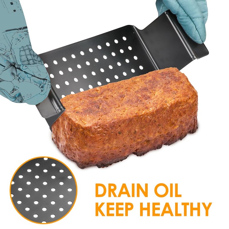 Cyimi Meatloaf Pan with Drain Tray, Nonstick Baking Loaf Pan