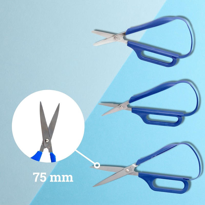 PETA Easi-Grip Long Loop Scissors, Stainless Steel and Polymer Long