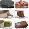 Kelendle Animal Footstool Turtle Upholstered Ottoman PU Leather Pouf Wood