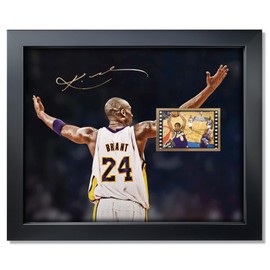 sufenvera Signed Kobe Bryant Film Photo Collage,Kobe Memorabilia Framed Poster Gifts for Basketball Fans on Birthday/Christmas/Father's Day 10x8 Inches