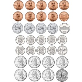 Ashley-10067 US Coin Money Set Die-Cut Magnets, Multi