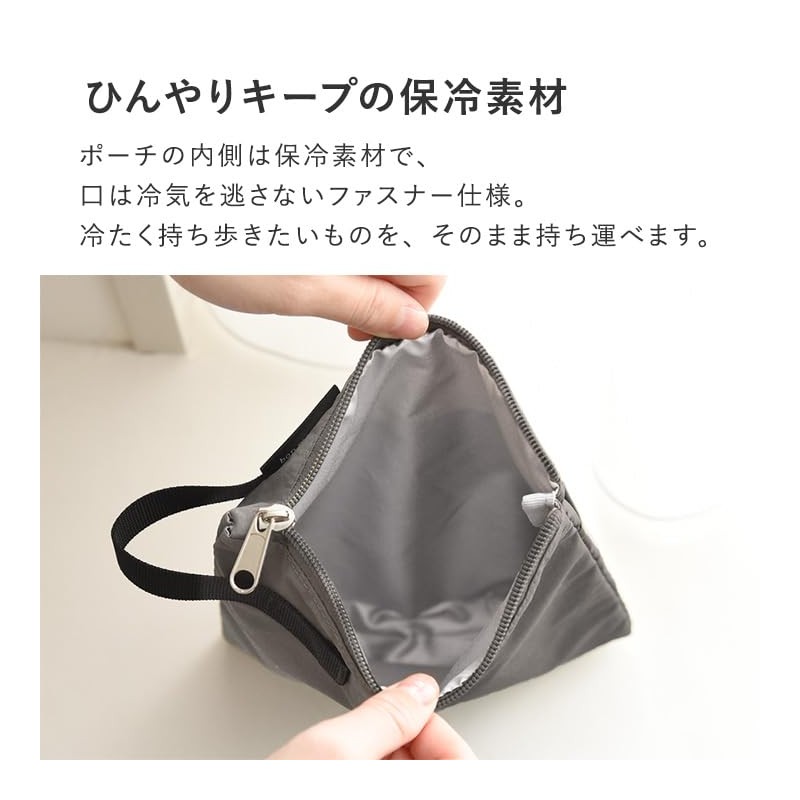 bon moment Thin Insulated Mini Pouch/Bonmo Man (Charcoal Navy)