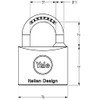 YALE Y1100070080X Y110 Series Standard Bow Lock MM 70, Silver