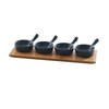 Typhoon Bamboo and Stoneware 5 Piece Mini Pans Serving Set
