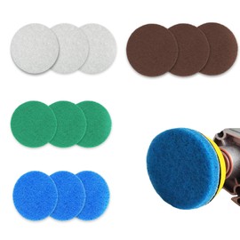 Pack of 12 Cleaning Brush Set, Reusable Universal Brush, Microfibre Cleaning Device Brush, Compatibility Cleaning Kitchen Pad and High Performance Pads, for Floors, Skirting Boards, Doors and Shoes