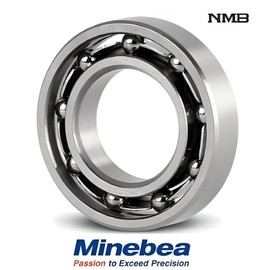 NMB Minebea Stainless Steel Bearing Open Type (DDL-1170 Inner Diameter 0.3 inch (7 mm), Outer Diameter 0.4 inch (11 mm), Width 0.1 inch (2.5 mm)