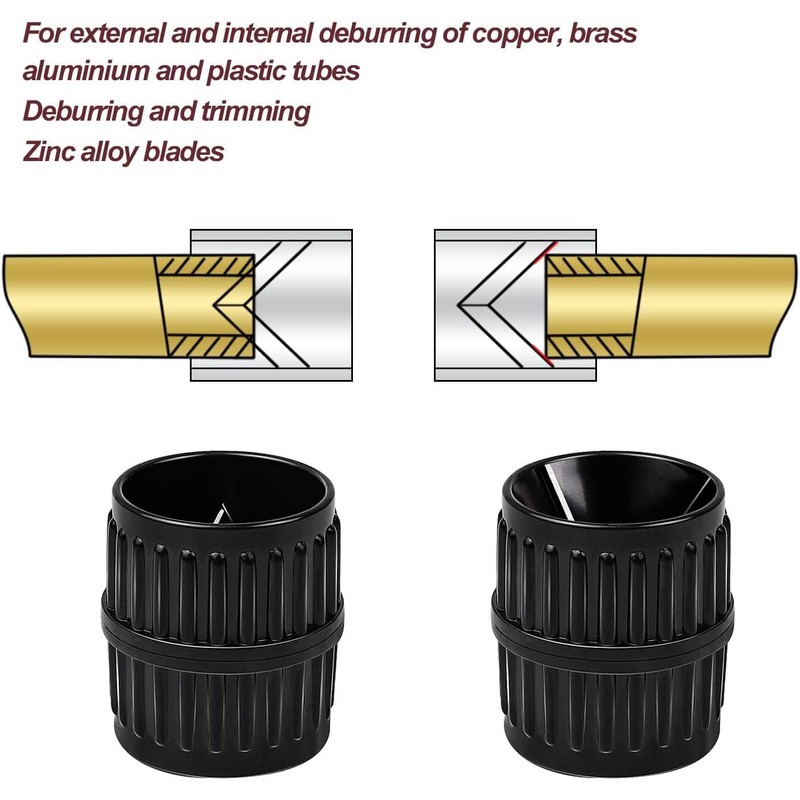 ieron 1 Pcs PE Pipe Deburrer, Universal Pipe Reamer 2