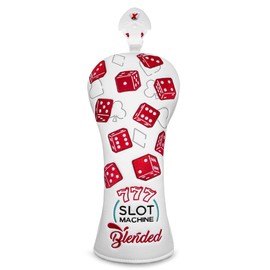 BAIRBRE Golf Club Covers Lucky 777 Blade Putter Headcover Golf Driver Covers Fairway Wood Headcover Hybrid Head Cover Blade Putter Cover Leather 3 Wood Headcovers Golf Headcovers for All Brand