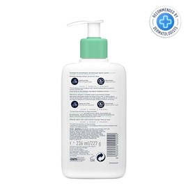 CeraVe Gel Limpiador Espumoso Diario para Uso de Día o Noche, para Piel Mixta, Grasa o con Acné, Anti Puntos Negros, Hipoalergénico y Libre de Paraben