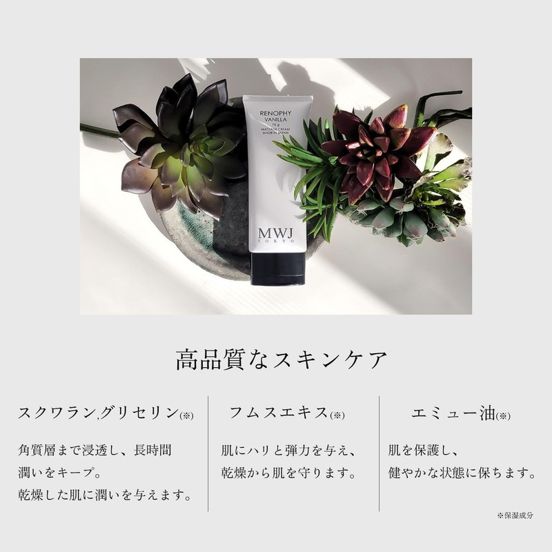Renovy MWJ Tokyo Body Cream, For Muscles, Vanilla, 0.2 oz