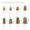 Threaded Insert Nuts, 222 Pcs Zinc Alloy D Nuts,Hexagon Socket
