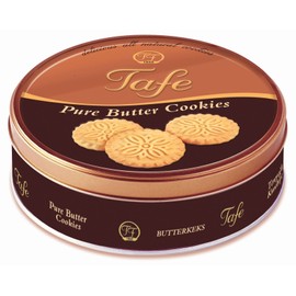 Tafe Pure Butter Cookies Biscuits Shortbread Delicious All Natural Holiday Tin Gift Box 11.28 Oz