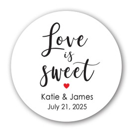 Love is Sweet Labels & Stickers for Weddings, Bridal and Baby Showers, Jam and Jelly Labels, Candy, Honey stickers
