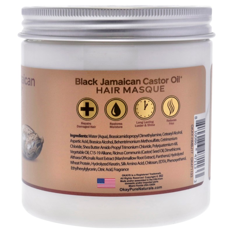 Black Jamaican Castor Oil Hair Masque by Okay for Unisex