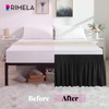 RIMELA Black Bed Skirt King Size 15 Inch Drop, Elastic