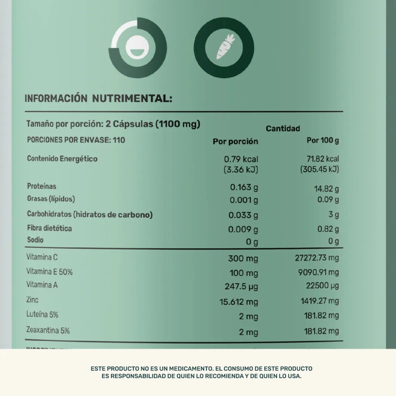 Lutena Capsulas Life360 Eagle Vision Blend 220 Cpsulas de Lutena