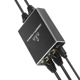 1 to 2/34 Ethernet Splitter High Speed 1000Mbps Splitter Adapter for Efficient Networking of Multiple Devices Black