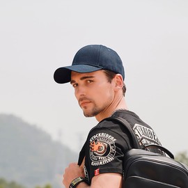 Malaxlx Navy Blue Small Baseball Cap Men Women Adjustable Fitted Plain Dad Hat Petite Size Little Sports Golf Cap