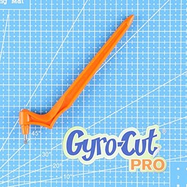 Gyro-Cut® PRO Tool | Latest Version from Crafty Brands | Can be Fitted will 3 types of Blades | Papercraft and Stencil making made smooth (Gyro-Cut Pro w 45 Degree Deep Cut Blade)
